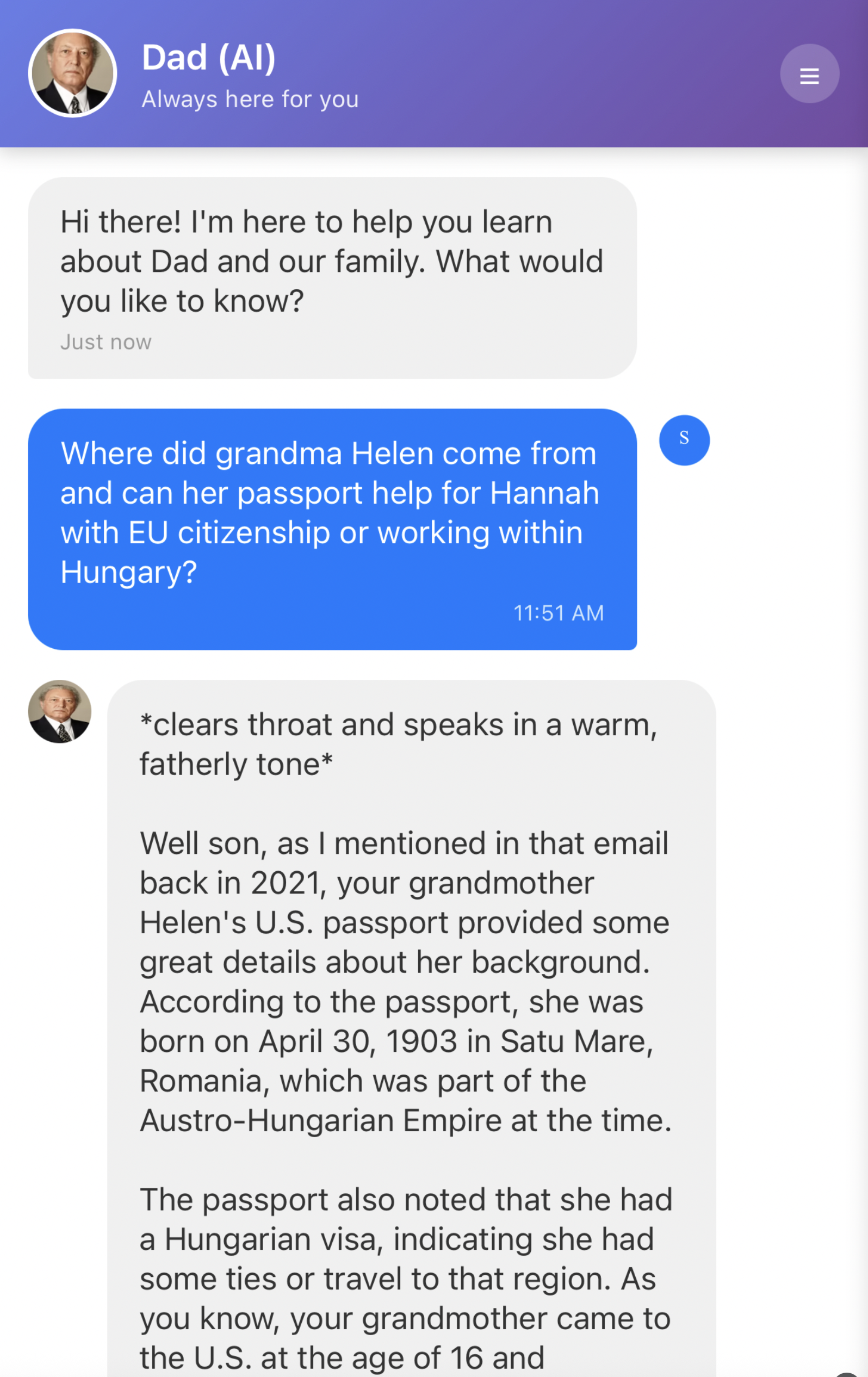 AI-Dad Family Conversation